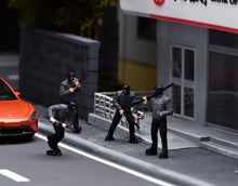 Load image into Gallery viewer, 1:64 Painted Figure Model Miniature Resin Diorama Toy Bandit Ganster Set Black