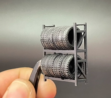 Load image into Gallery viewer, 1:64 Tire Rack Garage Display Scene Model Resin For Car New