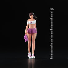 Load image into Gallery viewer, 1:64 Painted Unpainted Figure Model Miniature Resin Diorama Pretty Walking Girl New