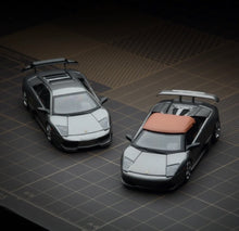 Load image into Gallery viewer, PK 1:64 Grey Murcielago LP640 Coupe Sports Open Model Diecast Metal Car New Collection