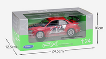 Load image into Gallery viewer, WELLY 1:24 APR JDM Impreza WRX STI Racing Model Diecast Metal Car Display