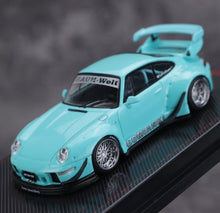 Load image into Gallery viewer, IG 1:64 Blue Green RWB 993 Classic Sports Model Diecast Metal Car New Collection