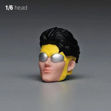 Load image into Gallery viewer, 1:12 Painted Head Figure Model Miniature Resin Diorama Face Man Cool Super Boy Collection