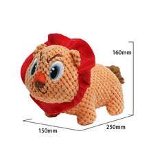 Load image into Gallery viewer, Dog Squeaky Toys Chew Puppy Fluffy Toy Durable Fabric Teeth Grinding PET Lion