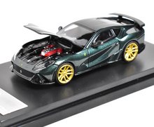 Load image into Gallery viewer, LT 1:64 Green 812 Novitec Super Racing Sports Model Diecast Metal Car New Collecction