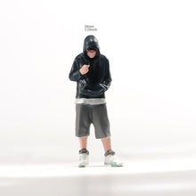 Load image into Gallery viewer, 1:64 Painted Figure Model Miniature Resin Diorama Sand Toy Hooded hoodie Man Boy New