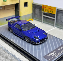 Load image into Gallery viewer, YM 1:64 JDM Blue FC3S RX7 Super Racing Sports Model Diecast Resin Car Box