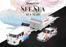 Load image into Gallery viewer, 1:64 T1 Van RWB 964 Dorothy Flatbed Trailer Figure Model Diecast Metal Car New Collection