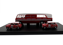 Load image into Gallery viewer, OXFORD 1:76 BMC Set Red Racing Mini Copper Bus Model Diecast Metal Car New Collection