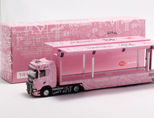 Load image into Gallery viewer, 1:64 Scania S730 Pink Enclosed Double Deck Truck Model Diecast Metal Car New Collection