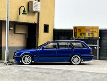 Load image into Gallery viewer, Mortal 1:64 Blue E34 Touring Wagon Standard Sports Model Diecast Metal Car New Collection