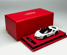 Load image into Gallery viewer, ART 1:64 White SF90 Stradale Convertible Racing Model Diecast Resin Car New Collection