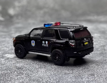 Load image into Gallery viewer, GCD 1:64 Black Police 4 Runner TRD PRO SUV Sports Model Diecast Metal Car New Collection