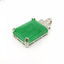 Load image into Gallery viewer, Nature Jade Rectangle Pendant Necklace Gift Jewelry charm Blessing Accessory B