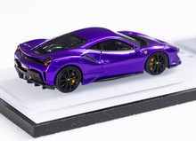 Load image into Gallery viewer, RW 1:64 Purple 488 Pista Hard Top Racing Sports Model Diecast Resin Car New Collection
