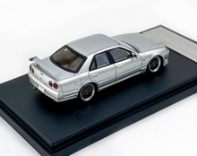 Load image into Gallery viewer, Mortal 1:64 Silver Skyline GTR ER34 25GT-t Sports Model Diecast Metal Car New Collection