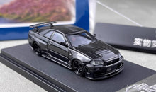 Load image into Gallery viewer, Fuji 1:64 Black Carbon Skyline GTR R34 Nismo Z-Tune Model Diecast Metal Car