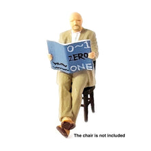 Load image into Gallery viewer, 1:64 Painted Figure Mini Model Miniature Resin Diorama Sand Reader Reading Man New Scene