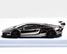 Load image into Gallery viewer, 1:64 Plating Black Aventador Racing Sports Model Diecast Resin Car New Collection