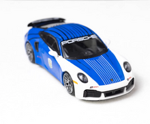 Load image into Gallery viewer, DM 1:64 Blue 911 Turbo S Safety Sports Model Diecast Metal Car New Collection