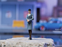 Load image into Gallery viewer, 1:64 Painted Figure Mini Model Miniature Resin Diorama Toy Flight Attendant Lady New Collection