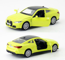 Load image into Gallery viewer, CCA 1:42 Green BMW M4 Coupe Racing Sports Model Toy Diecast Metal Car BN