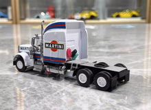 Load image into Gallery viewer, 1:64 White Peterbilt 359 Long Semi Truck Sports Model Diecast Metal Car New Collection