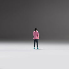 Load image into Gallery viewer, 1:64 Painted Unpainted Figure Model Miniature Resin Diorama Sand Pink Shirt Girl New
