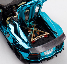 Load image into Gallery viewer, RM 1:64 Plating Blue LP700-4 LBWK Sports Open Model Diecast Metal Car New Collection