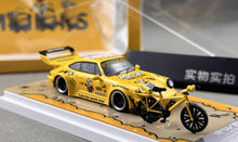 Load image into Gallery viewer, ZJWJ 1:64 Yellow RWB 964 Bicycle Bike Sports Model Diecast Metal Car New Collection