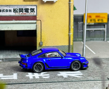 Load image into Gallery viewer, HF 1:64 Blue Singer 930 Turbo Study Classic Sport Model Diecast Metal Car New