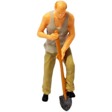 Load image into Gallery viewer, 1:64 Painted Figure Mini Model Miniature Resin Diorama Worker Mining Shovel Man