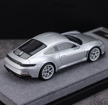 Load image into Gallery viewer, 1:64 DPM Silver 911 992 ST Sports Model Diecast Resin Car New Collection