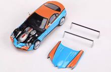 Load image into Gallery viewer, SH 1:64 Blue Gulf SLR Mclaren Racing Sports Coupe Model Diecast Metal Car New Collection