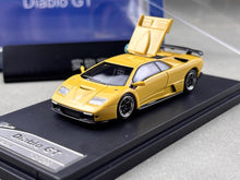 Load image into Gallery viewer, SH 1:64 Yellow Diablo GT 1998 Racing Sports Model Diecast Metal Car New Collection
