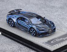 Load image into Gallery viewer, HH 1:64 Black Blue Chiron Super Sports 300+ Model Diecast Resin Car BN