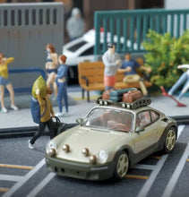 Load image into Gallery viewer, 1:64 Painted Figure Mini Model Toy Miniature Car Scenes Resin Backpacker Man