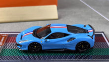 Load image into Gallery viewer, U2 1:64 Blue Novitec 488 Pista Racing Sports Model Diecast Resin Car Box New