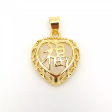 Load image into Gallery viewer, Nature Jade Heart Pendant Necklace Gift Jewelry charm Blessing Fortune Lucky m