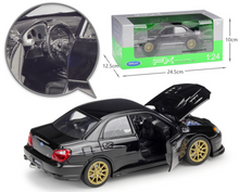 Load image into Gallery viewer, WELLY 1:24 JDM Impreza WRX STI Racing Sports Model Diecast Metal Car Display