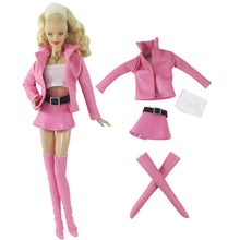 Load image into Gallery viewer, Barbie Doll Clothing 11.5&quot; Girl Wear Fashion Outfits 1/6 Leather Jacket Skirt Boots
