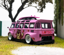 Load image into Gallery viewer, 1:64 Flame Pink VW T1 Van Camper Kombi Sports Model Diecast Metal Car New Collection