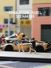 Load image into Gallery viewer, 1:64 Painted Figure Mini Model Miniature Car Scenes Resin Toy Posing Girl Lady