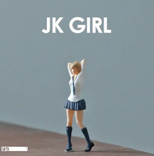 Load image into Gallery viewer, 1:64 Painted Figure Mini Model Miniature Resin Diorama Short Hair Uniform Girl