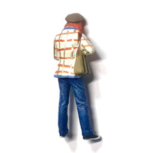 Load image into Gallery viewer, 1:64 Painted Figure Mini Model Miniature Resin Diorama Trendy Lady Plaid Jacket