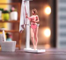 Load image into Gallery viewer, 1:64 Painted Figure Model Miniature Resin Diorama Sand Sexy Hot Girl Lady Shower Collection