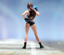 Load image into Gallery viewer, 1:64 Painted Unpainted Figure Model Miniature Resin Diorama Sand Boxer Girl Lady