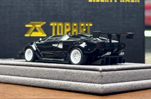 Load image into Gallery viewer, Topart 1:64 Black LBWK Countach Racing Sports Model Diecast Metal Car New Collection
