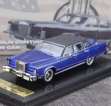 Load image into Gallery viewer, Sunstar 1:64 Blue 1979 Lincoln Continental Town Model Diecast Metal Car New Collection