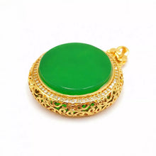 Load image into Gallery viewer, Nature Jade Pendant Necklace Gift Jewelry charm Blessing Lucky Elegant Green